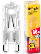 Лампа галоген Navigator JCD 40Вт G9 220В 94215