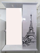 Шкаф с зеркалом "Париж" Белый глянец