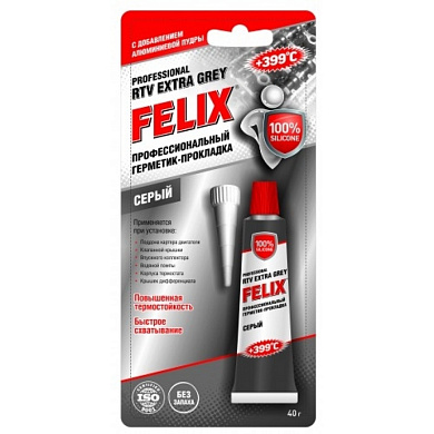 Герметик-прокладка FELIX красный+суперклей 3г в подарок