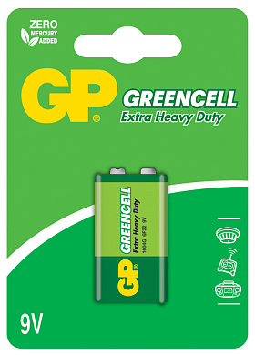 Батарейка GP 6F22 Green Cell 1604G-BC1 BL-5/10/200